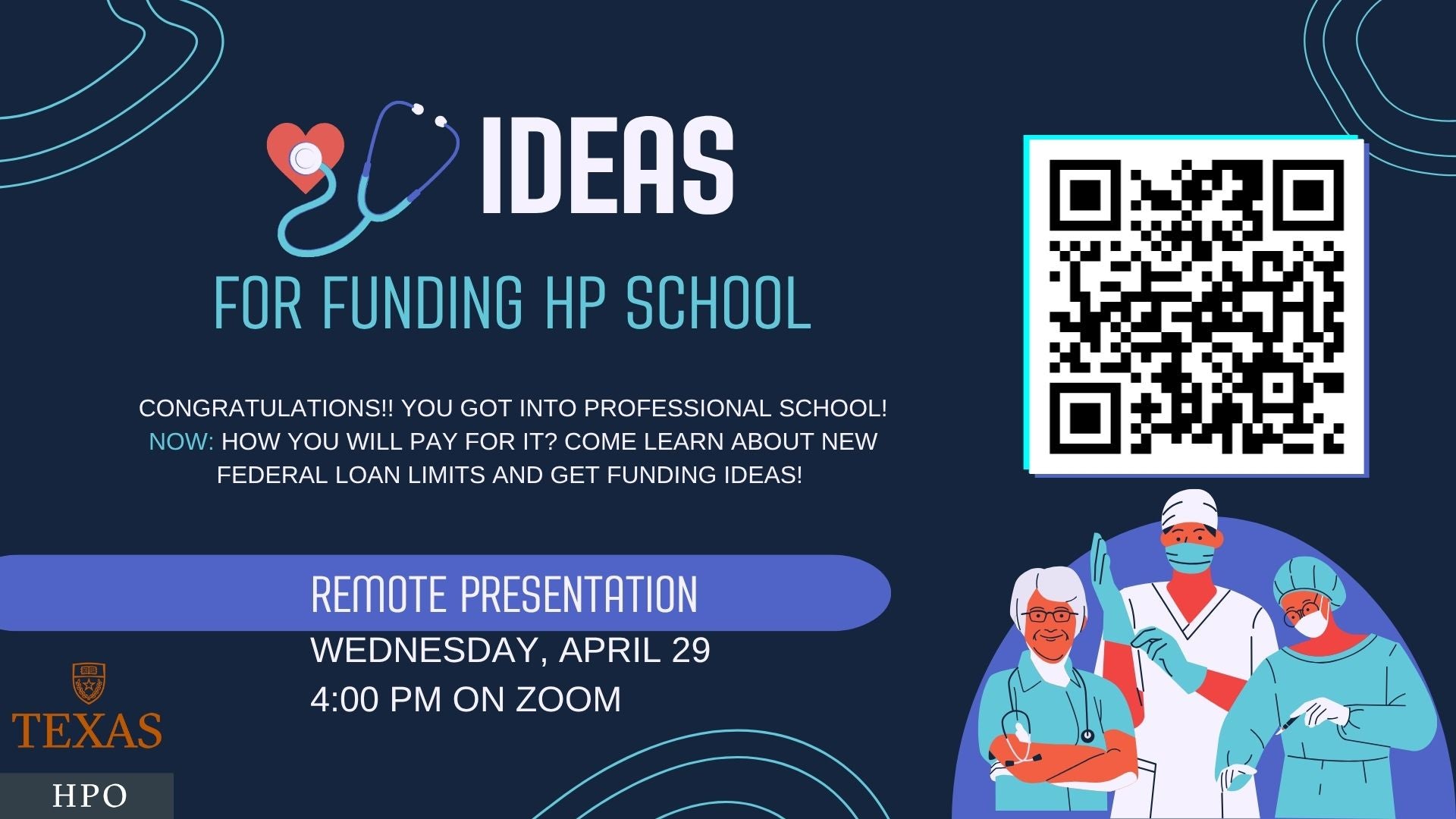 Flyer showing medical professionals